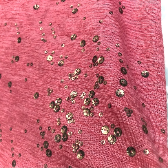 NWT Soho Jeans New York & Company Peach & Gold Top - Picture 5 of 11